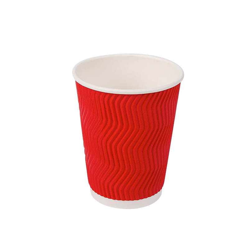 12oz wegwerp biologisch afbreekbare golfkartonnen bekers