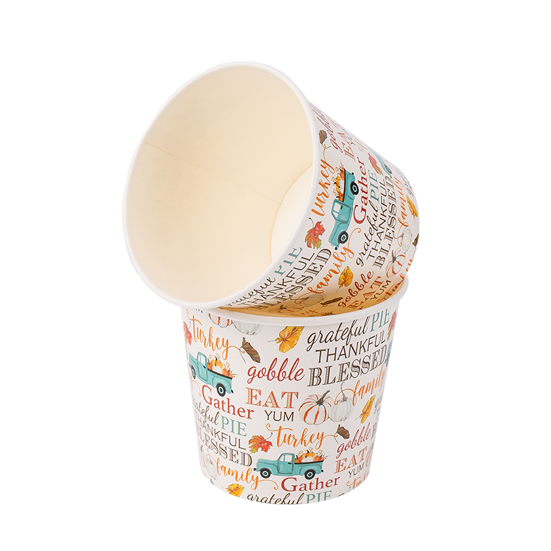 32oz wegwerp biologisch afbreekbare papieren ijsbekers