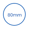 80 mm wegwerp PET-bekerdeksel icon