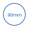 90 mm wegwerp PET-bekerdeksel icon